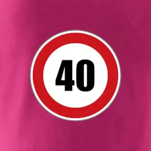 Dopravná značka - obmedzenie rýchlosti 40 Dopravná značka - obmedzenie rýchlosti 40