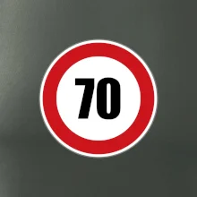 Dopravná značka - obmedzenie rýchlosti 70 Dopravná značka - obmedzenie rýchlosti 70