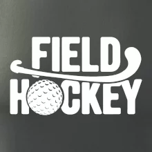 Field hockey loptička a nápis