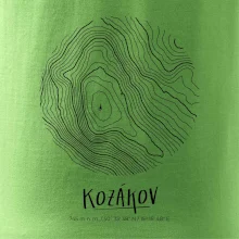 Kozákov - vrstevnice v kruhu