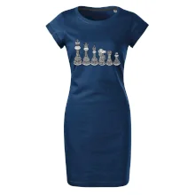 Šachové figúrky v rade - kreslené