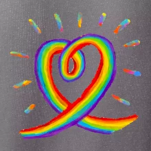 Srdce pride dúha kreslená
