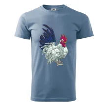 Kohút kreslený biely