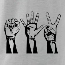 Kameň nožnice papier čierne