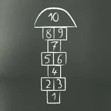 Skákať škôlku na tričku