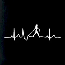 Nordic walking ekg - žena