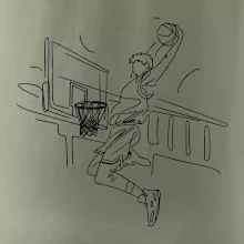 Basketbalista jedným ťahom - výskok