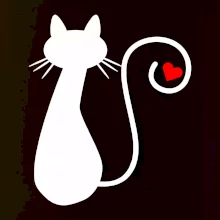 Zamilovaná mačka chvostík Zamilovaná mačka chvostík