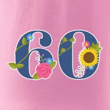 Kvetinové číslo kreslené - 60