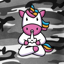 Yoga fučiaci jednorožec