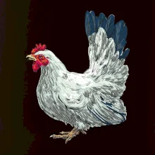 Sliepka kreslená biela