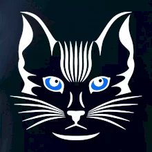 Mačka hlava skica Mačka hlava skica