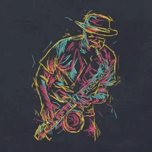 Jazz saxofón splash