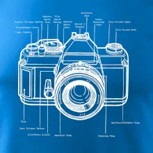 Nákres starý fotoaparát