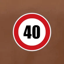 Dopravná značka - obmedzenie rýchlosti 40