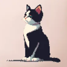 Mourovatá mačka pixel