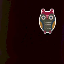 Folklór na prsníku sova