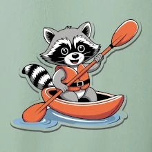 Mýval v kajaku kreslený