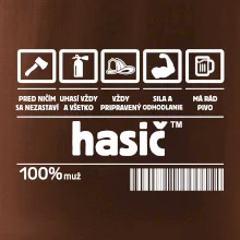 Čiarový kód - Hasič / hasička