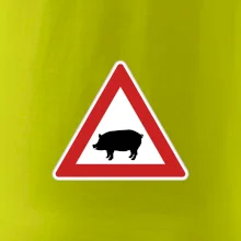 Dopravná značka - Pozor prasa domáca