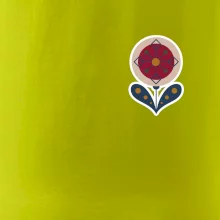 Folklór na prsníku kvetina guľatá