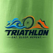 Triatlon plavání kolo a běh eat sleep repeat