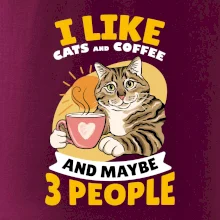 I like cats and coffee and maybe 3 people