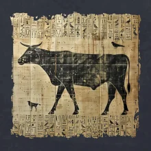 Egyptské hieroglyfy krava Egyptské hieroglyfy krava