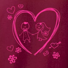 Svadba - kreslené srdce