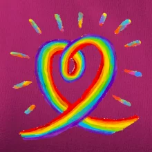 Srdce pride dúha kreslená Srdce pride dúha kreslená