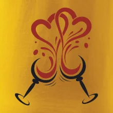 Víno je láska okrúhle poháre