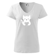 Mačka drží srdce Mačka drží srdce