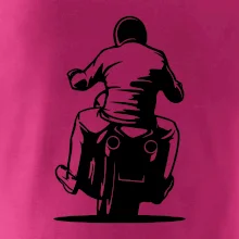 Motorkář na zádech - chopper