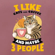 I like cats and coffee and maybe 3 people