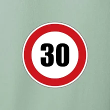 Dopravná značka - obmedzenie rýchlosti 30