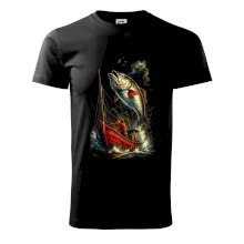 Obrázok červená loď a ryba