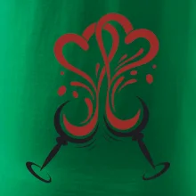 Víno je láska okrúhle poháre