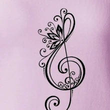 Husľový kľúč kvety Husľový kľúč kvety