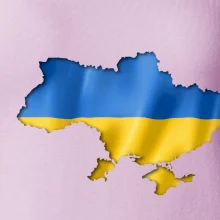 Ukrajina vlajka mapa