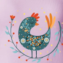 Folklór - sliepky s margarétkami