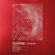 Zvičina - vrstevnice v obdĺžniku