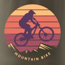 MTB farebný bicykel západ slnka