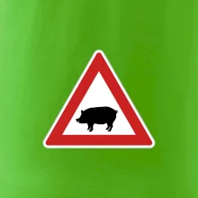 Dopravná značka - Pozor prasa domáca