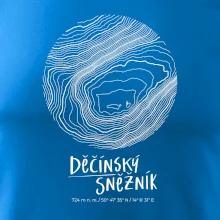 Děčínský Sněžník - vrstevnice v kruhu