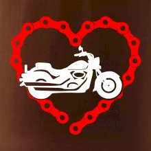 Moto srdce reťaz - chopper