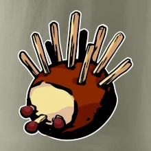 Gaštanový ježko - prsník