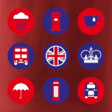 Anglicko symboly v kruhoch