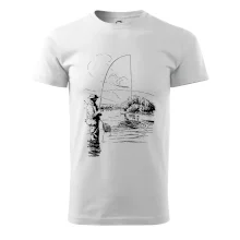 Kreslený rybár s podberákom