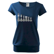 Šachové figúrky v rade - kreslené