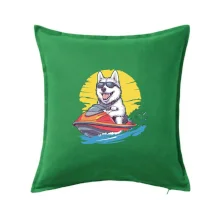 Husky na vodnom skútri